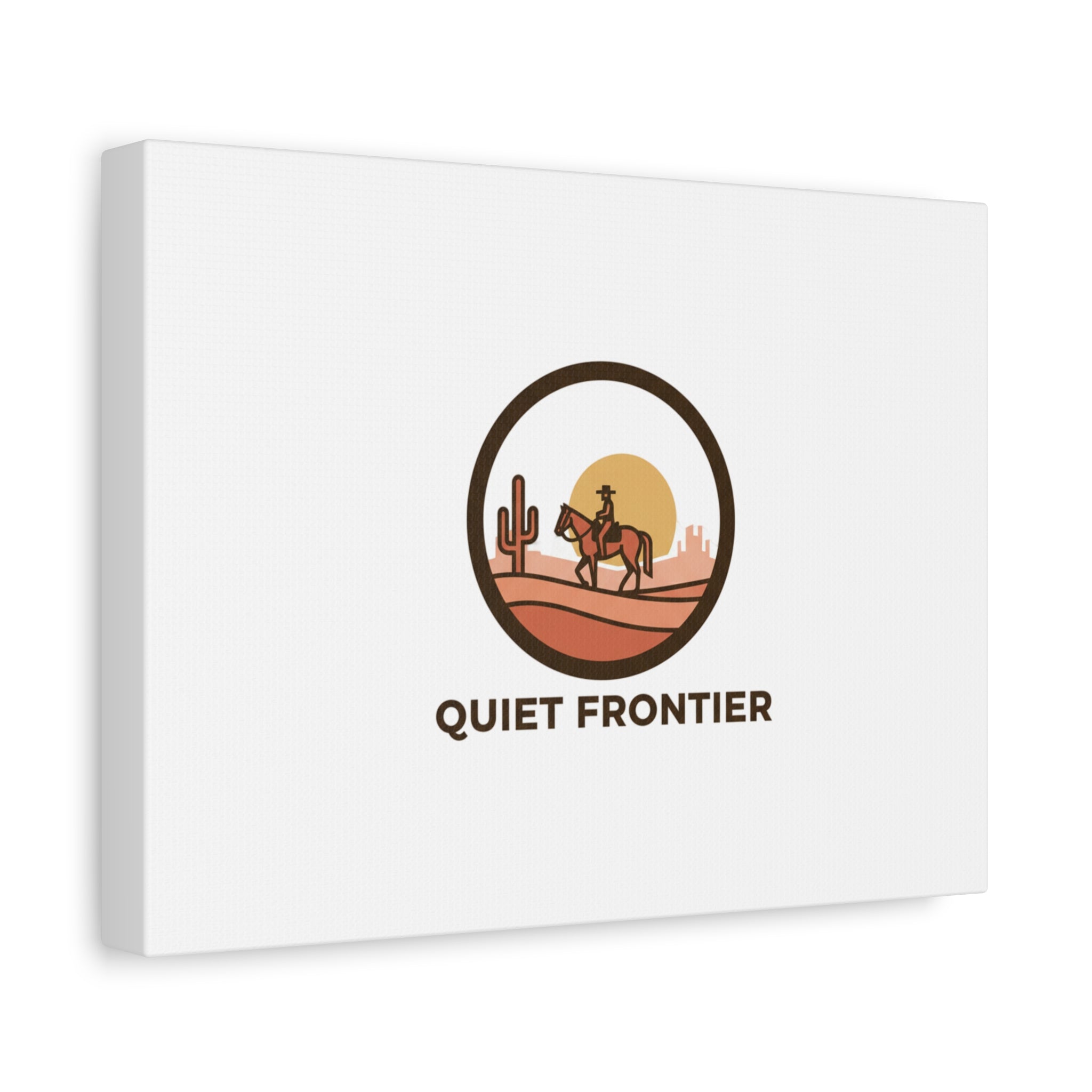 Quiet Frontier Canvas, western décor minimalist mesa, desert sunset print