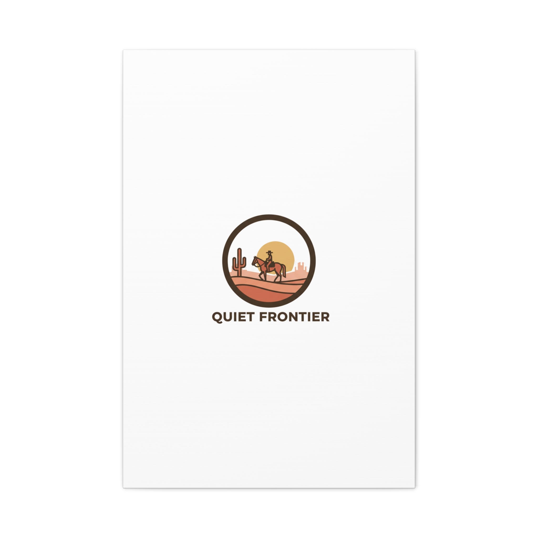 Quiet Frontier Canvas, western décor minimalist mesa, desert sunset print