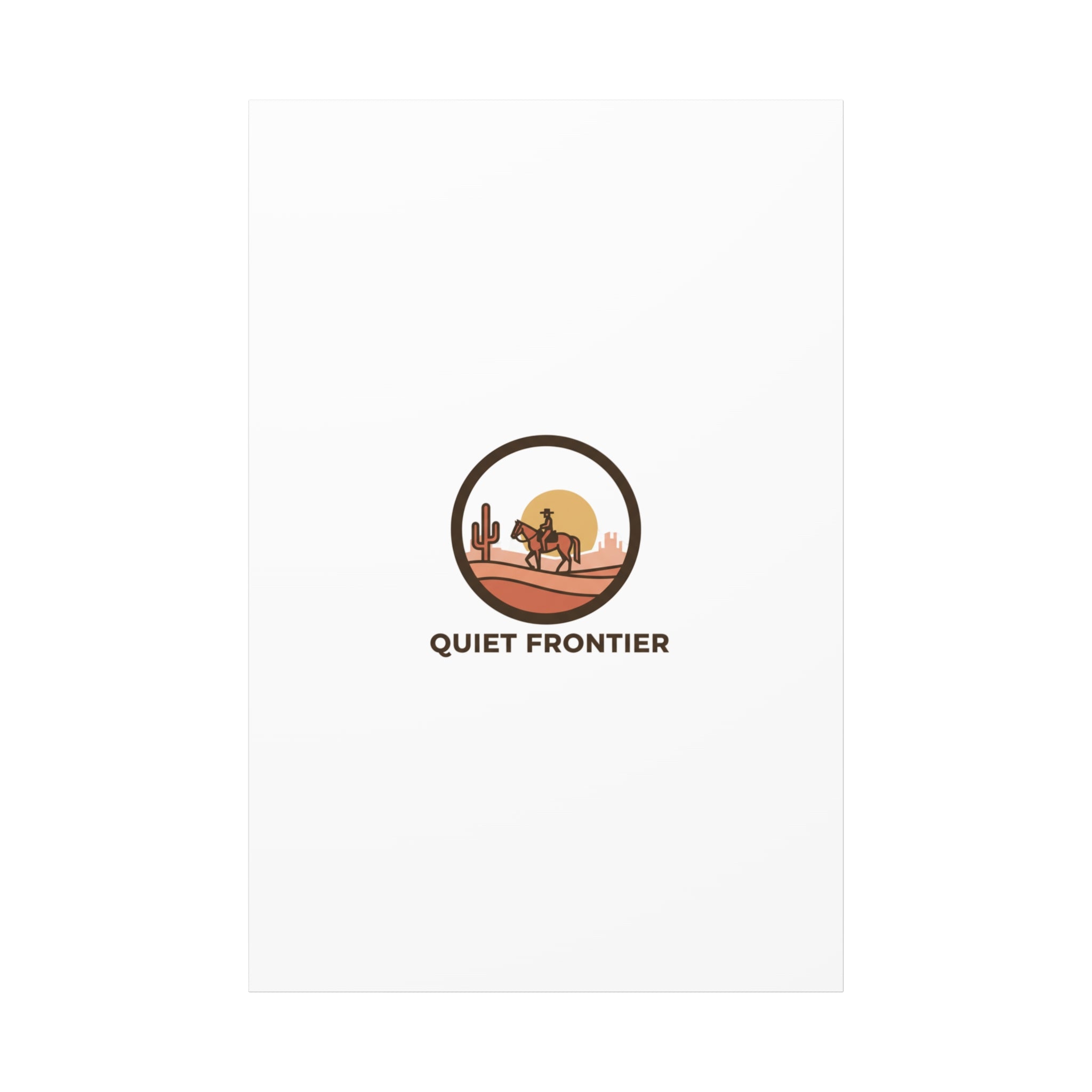 Quiet Frontier Canvas, western décor minimalist mesa, desert sunset print