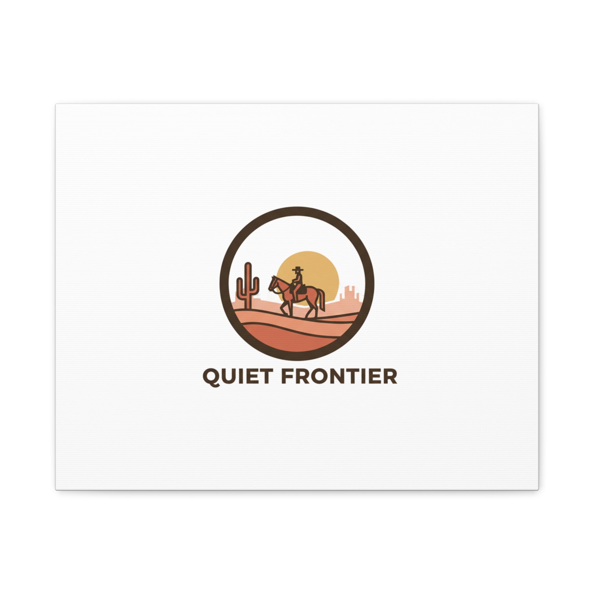Quiet Frontier Canvas, western décor minimalist mesa, desert sunset print