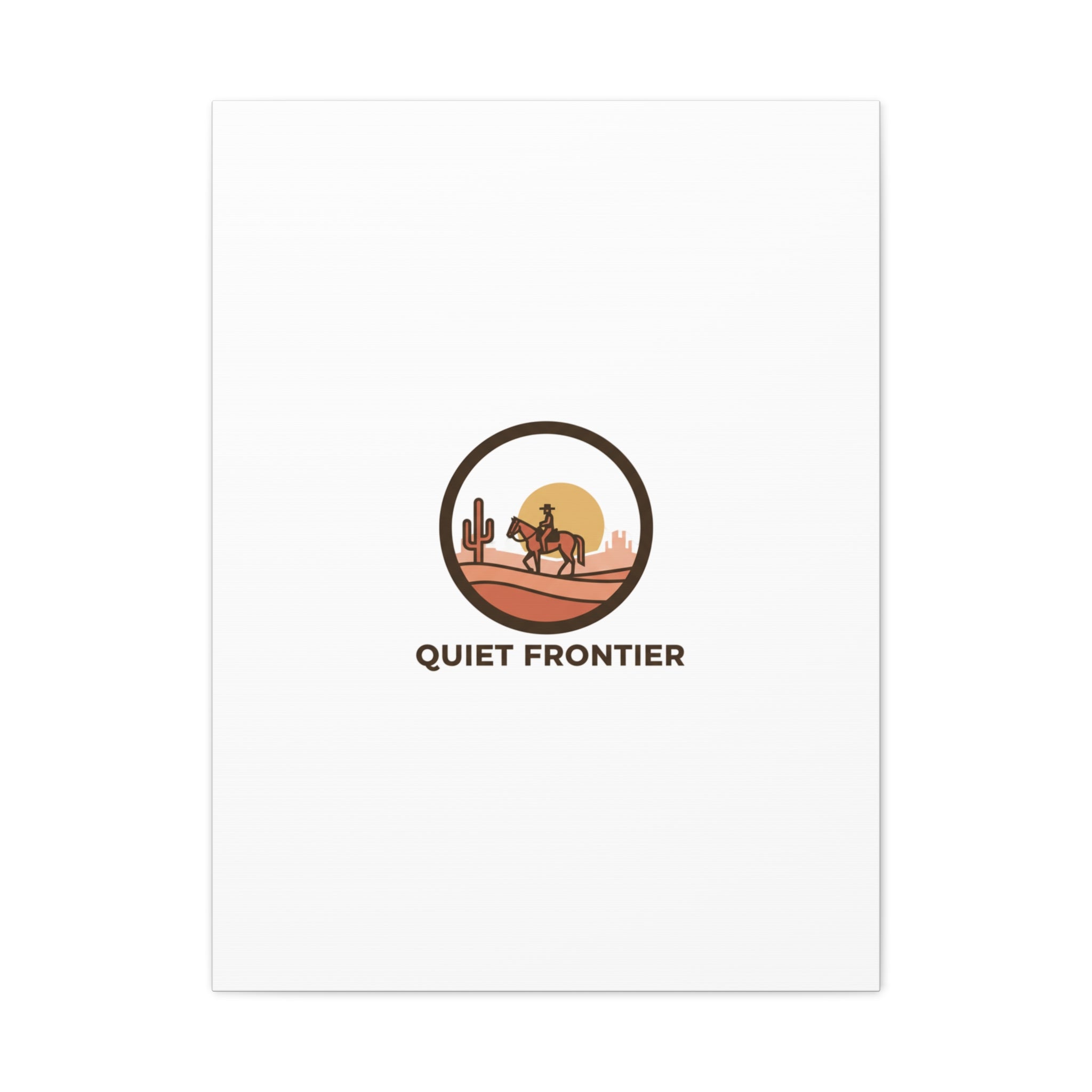 Quiet Frontier Canvas, western décor minimalist mesa, desert sunset print