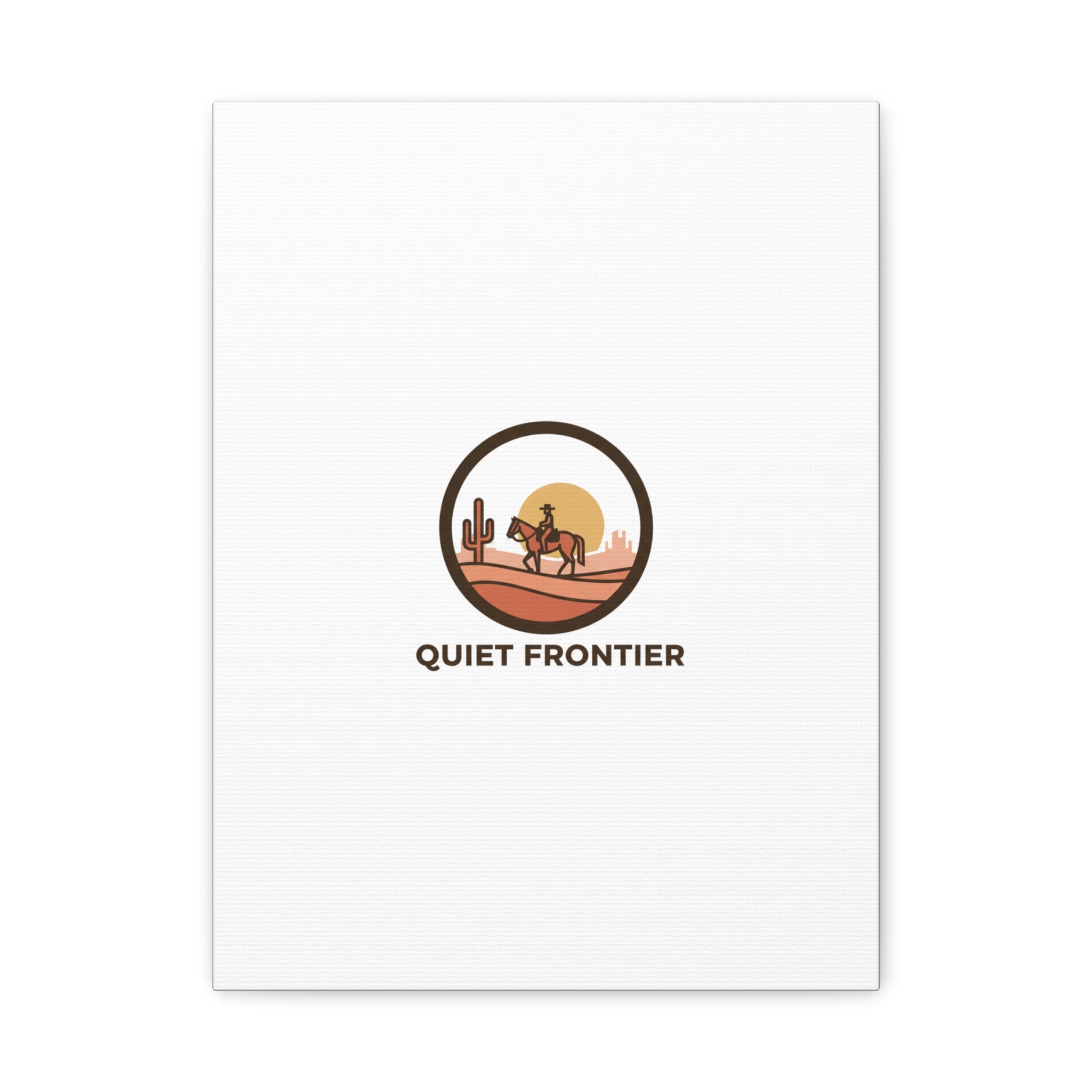 Quiet Frontier Canvas, western décor minimalist mesa, desert sunset print