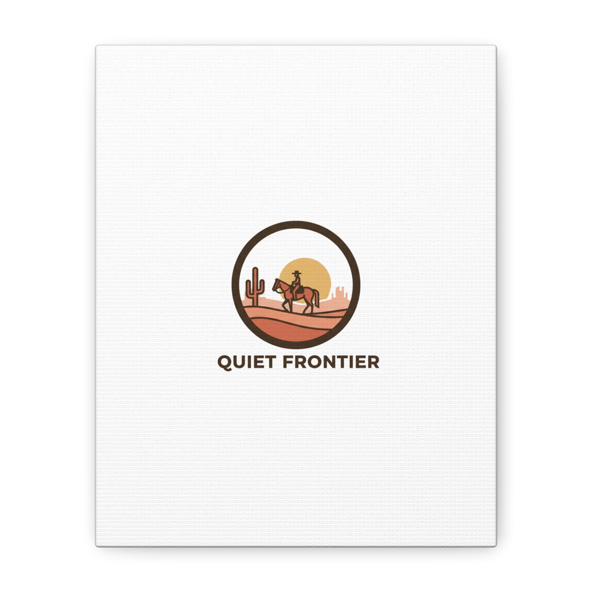 Quiet Frontier Canvas, western décor minimalist mesa, desert sunset print