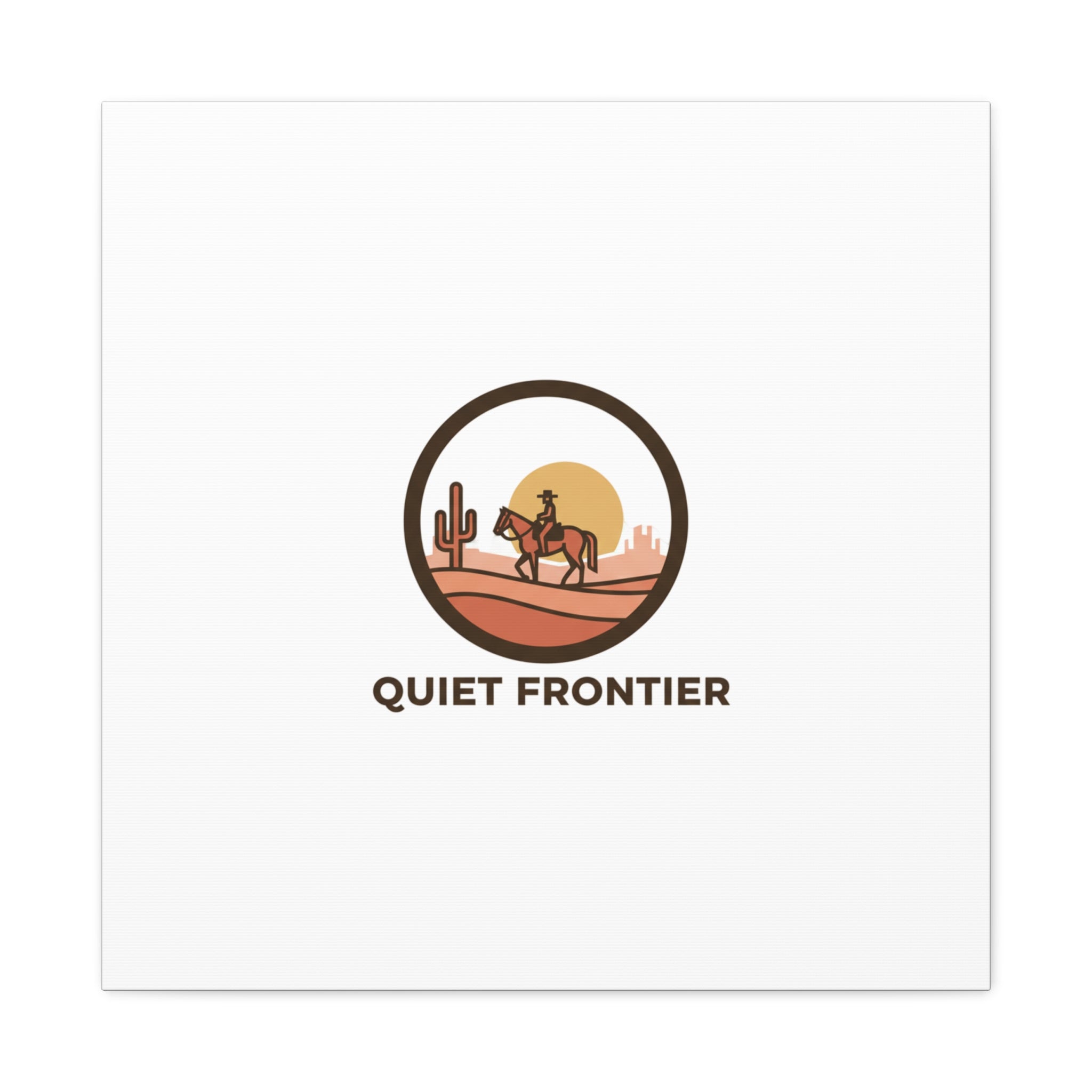 Quiet Frontier Canvas, western décor minimalist mesa, desert sunset print