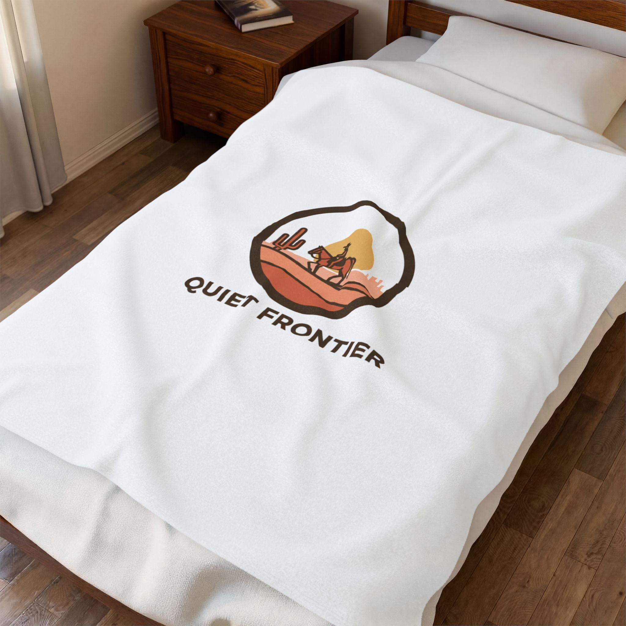 Quiet Frontier Velveteen Blanket | Cowboy Chic, Desert Sunset Western Décor