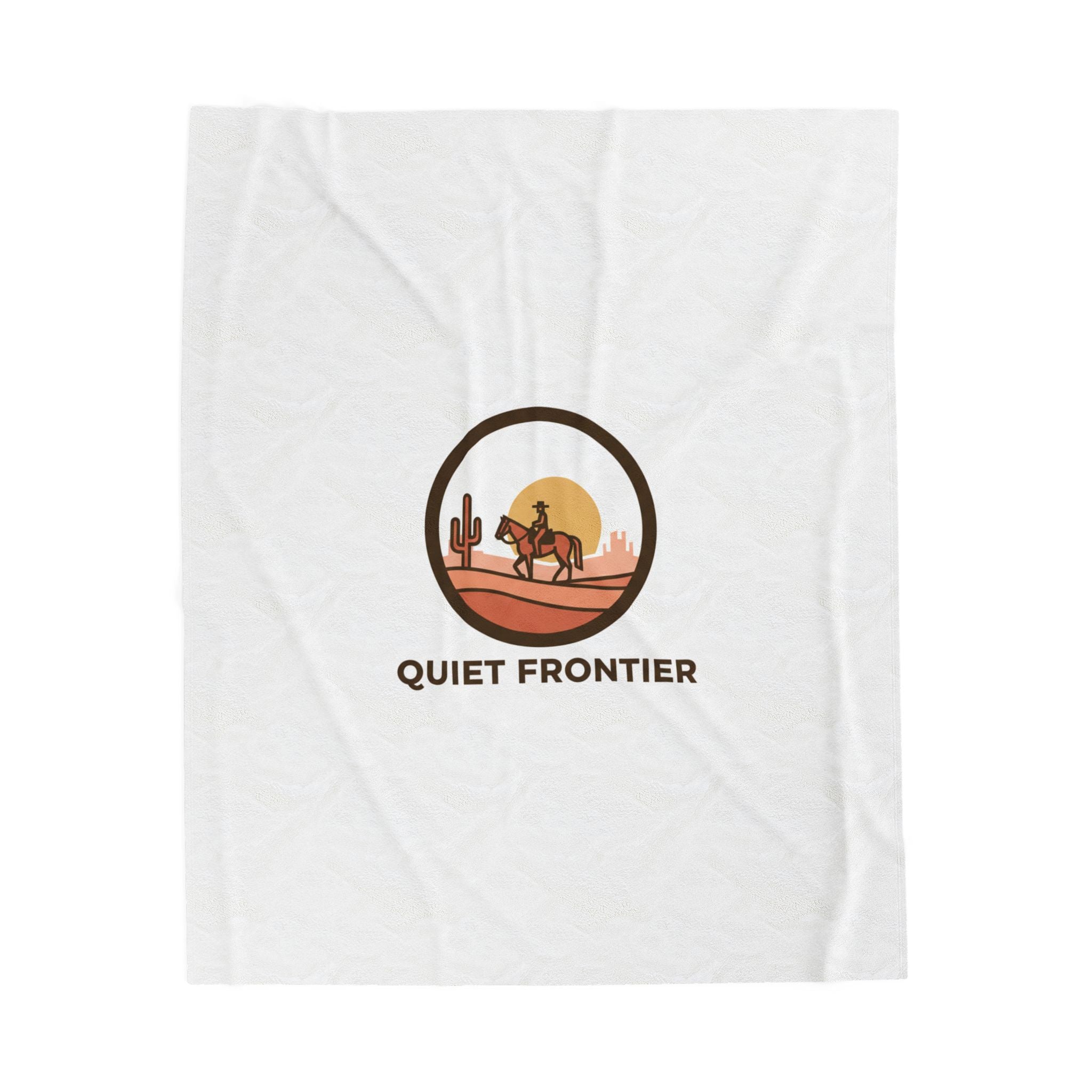 Quiet Frontier Velveteen Blanket | Cowboy Chic, Desert Sunset Western Décor