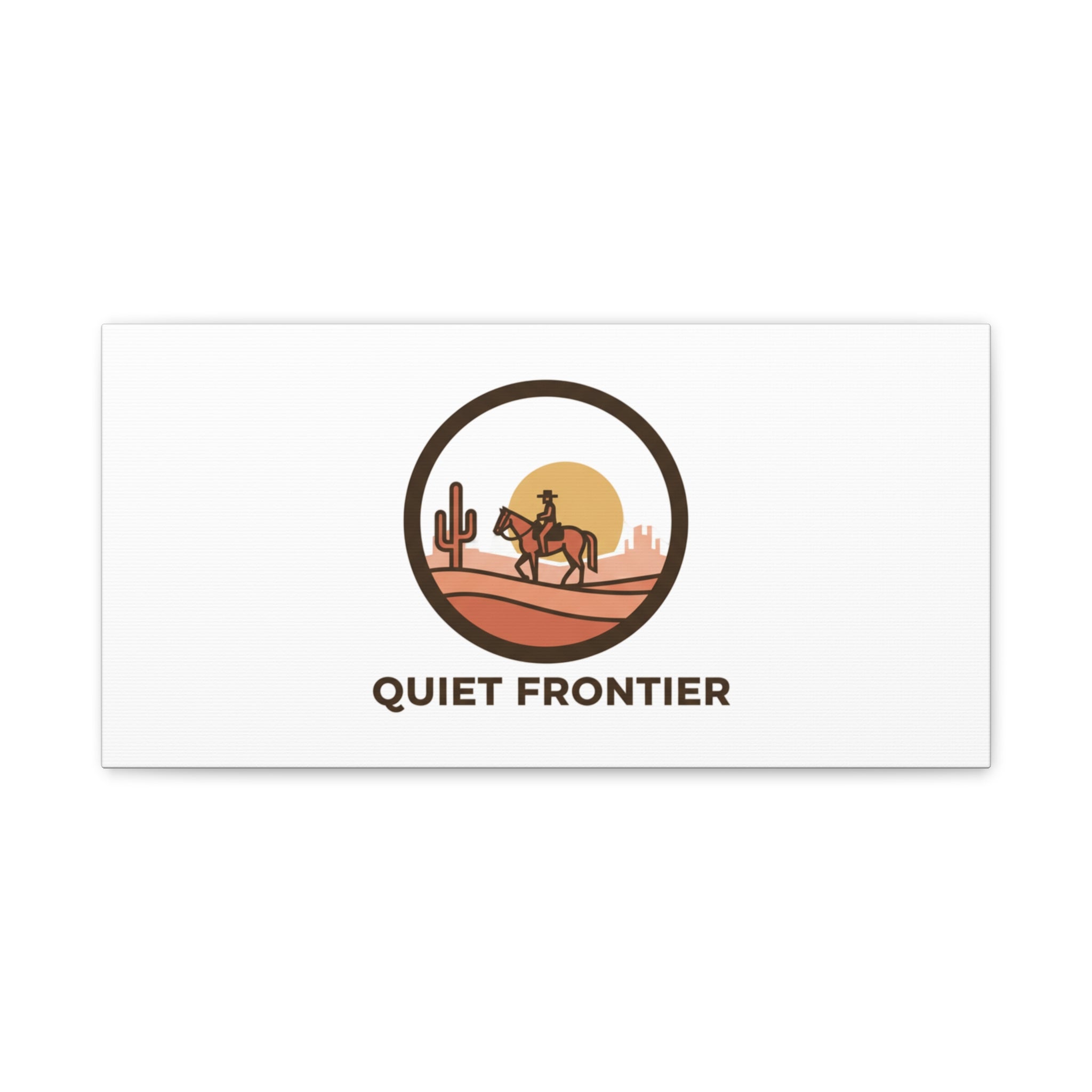 Quiet Frontier Canvas, western décor minimalist mesa, desert sunset print