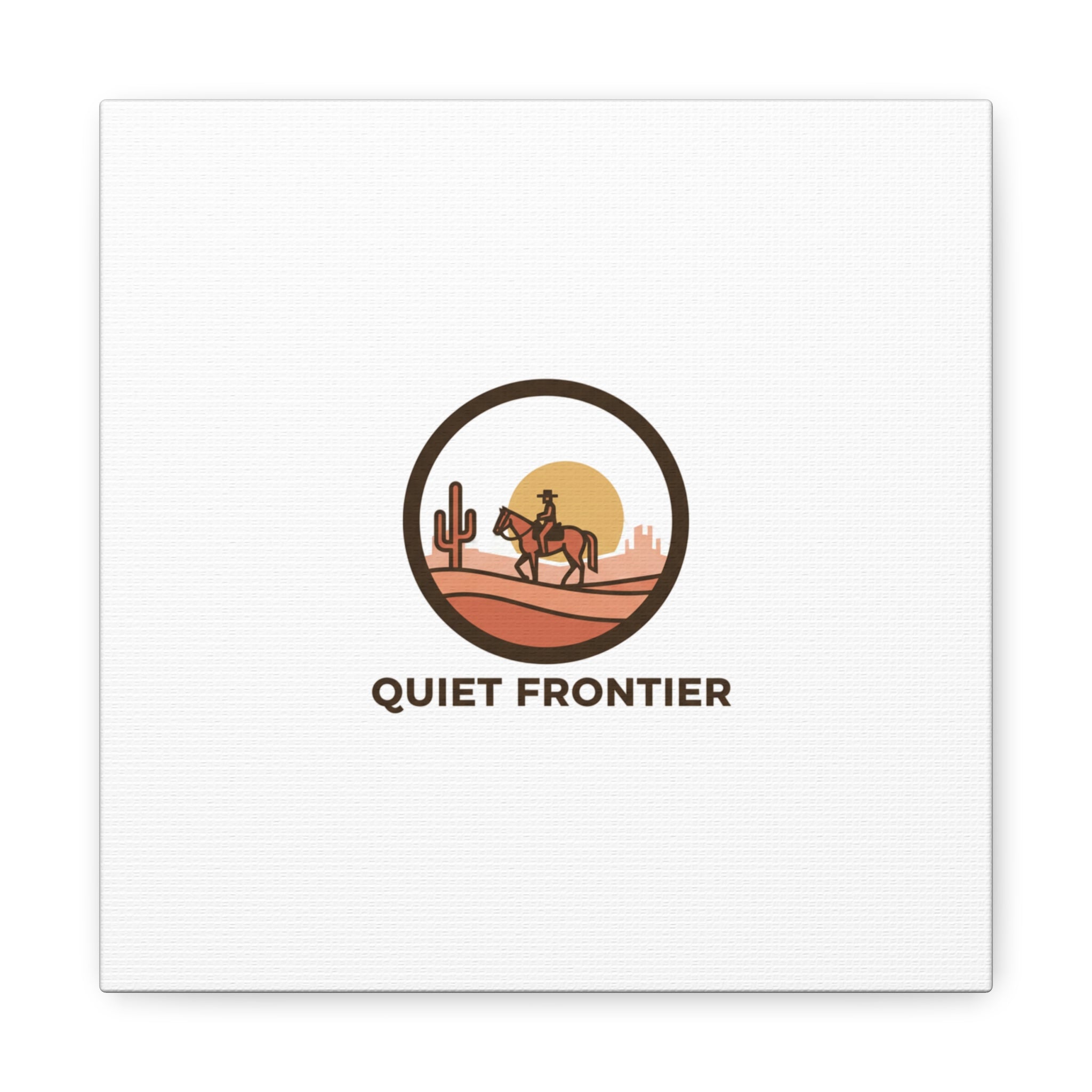 Quiet Frontier Canvas, western décor minimalist mesa, desert sunset print