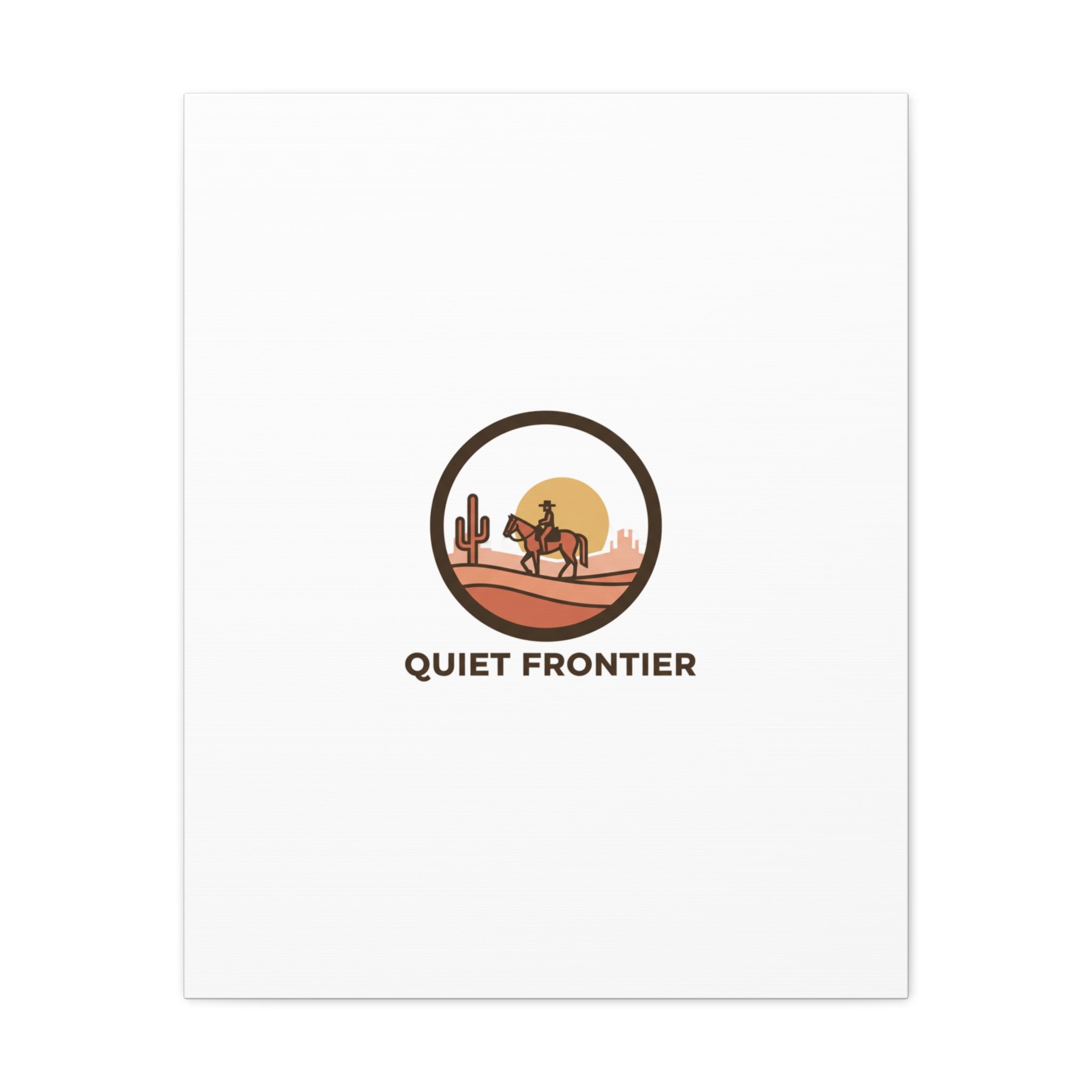 Quiet Frontier Canvas, western décor minimalist mesa, desert sunset print