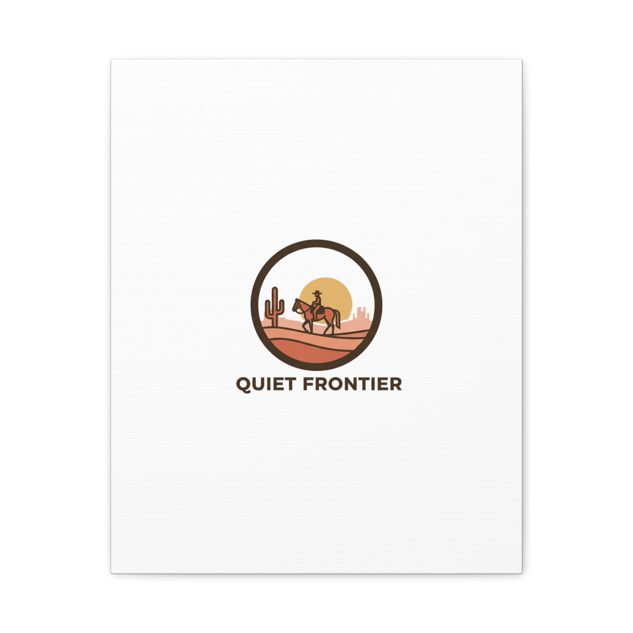 Quiet Frontier Canvas, western décor minimalist mesa, desert sunset print