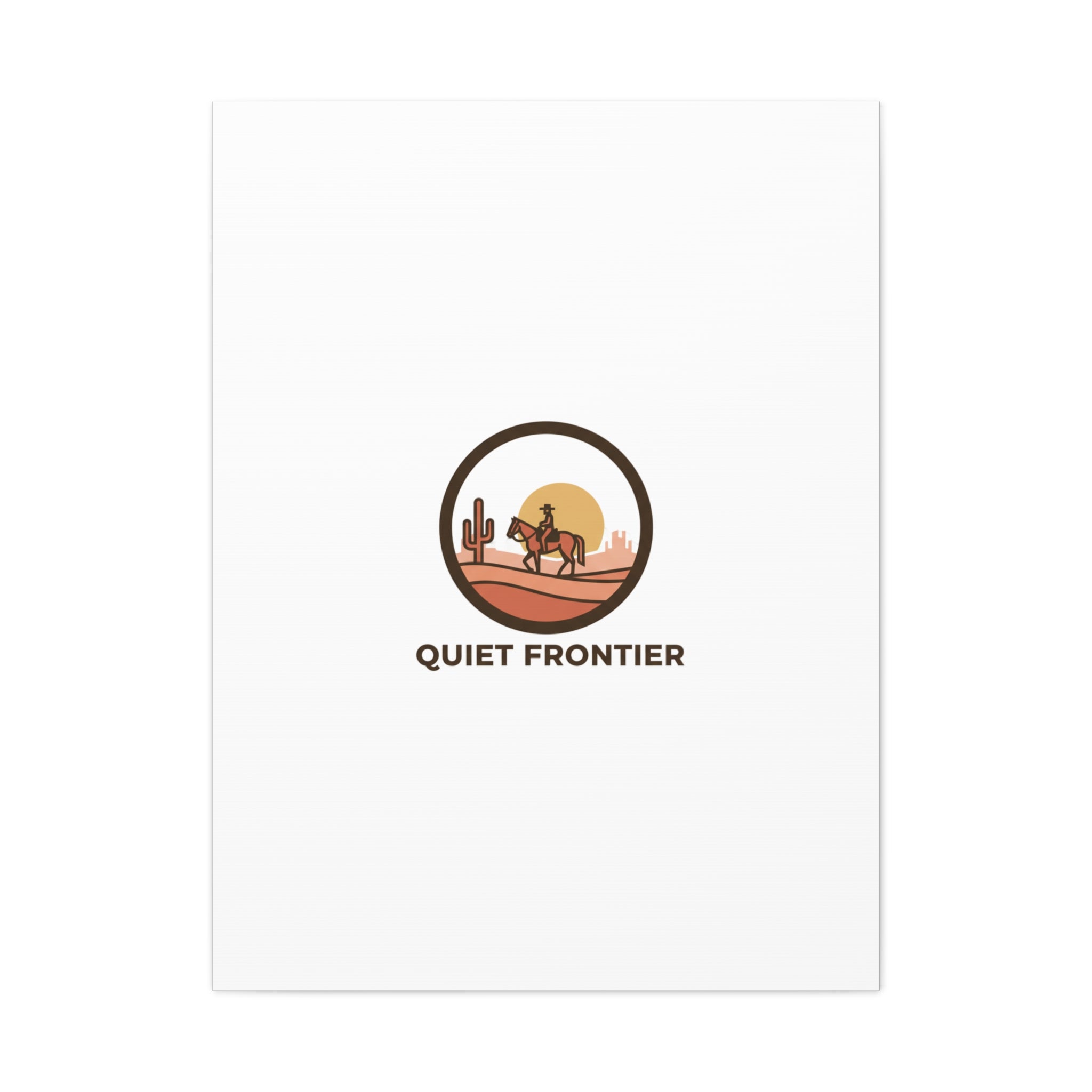 Quiet Frontier Canvas, western décor minimalist mesa, desert sunset print