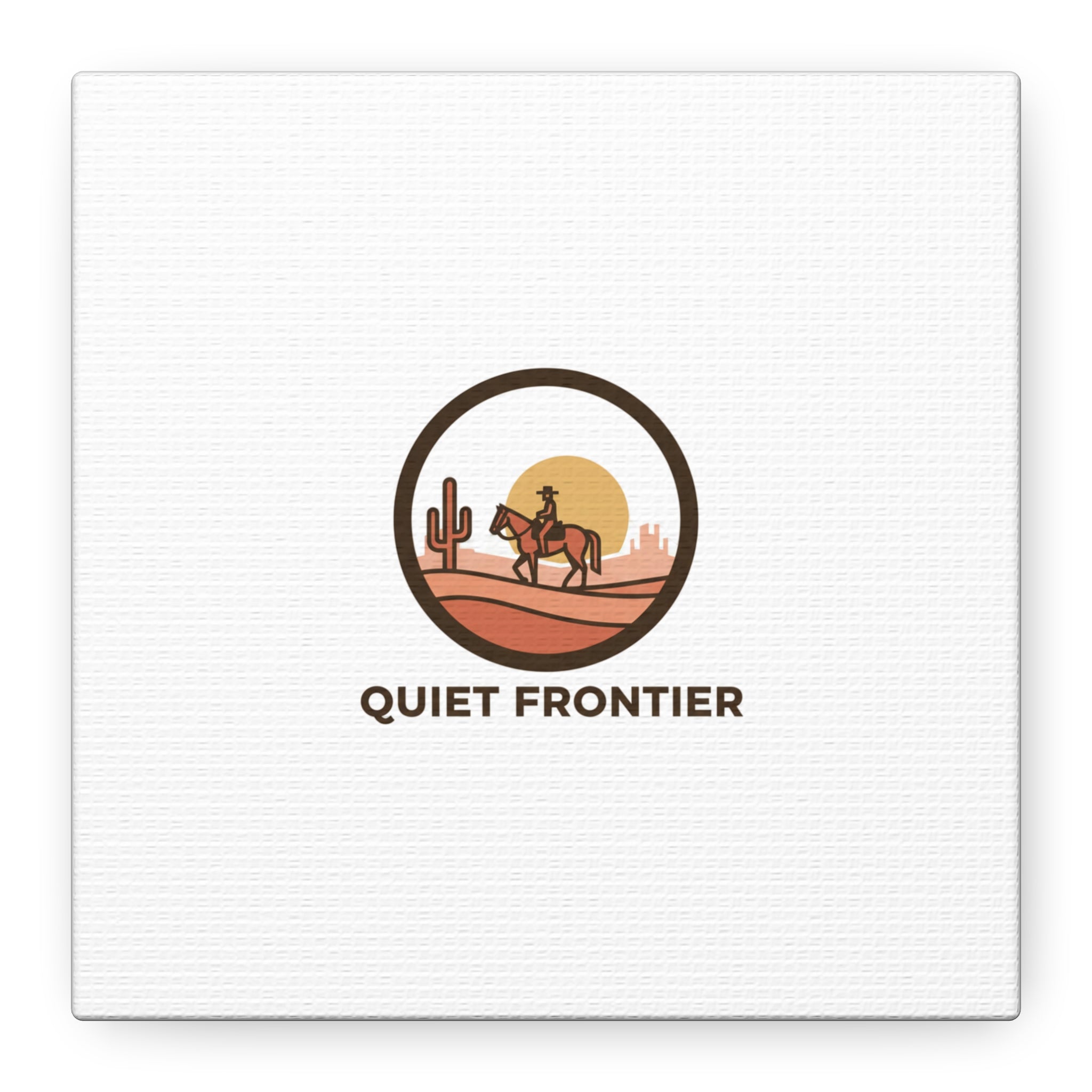 Quiet Frontier Canvas, western décor minimalist mesa, desert sunset print