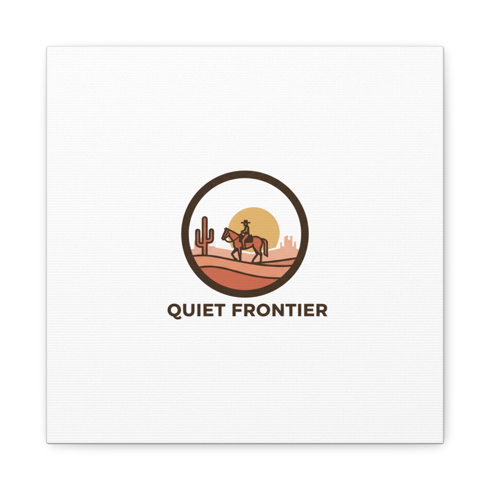 Quiet Frontier Canvas, western décor minimalist mesa, desert sunset print