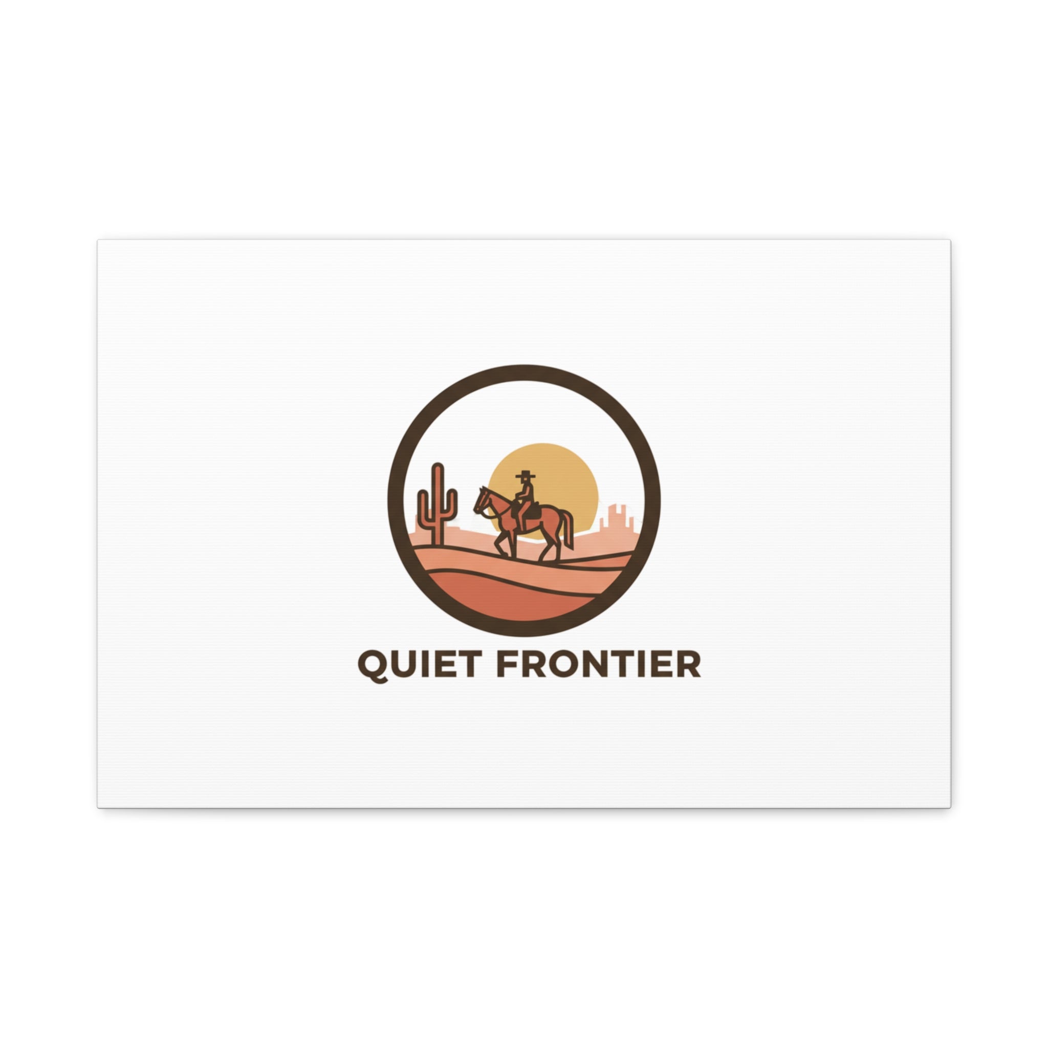 Quiet Frontier Canvas, western décor minimalist mesa, desert sunset print