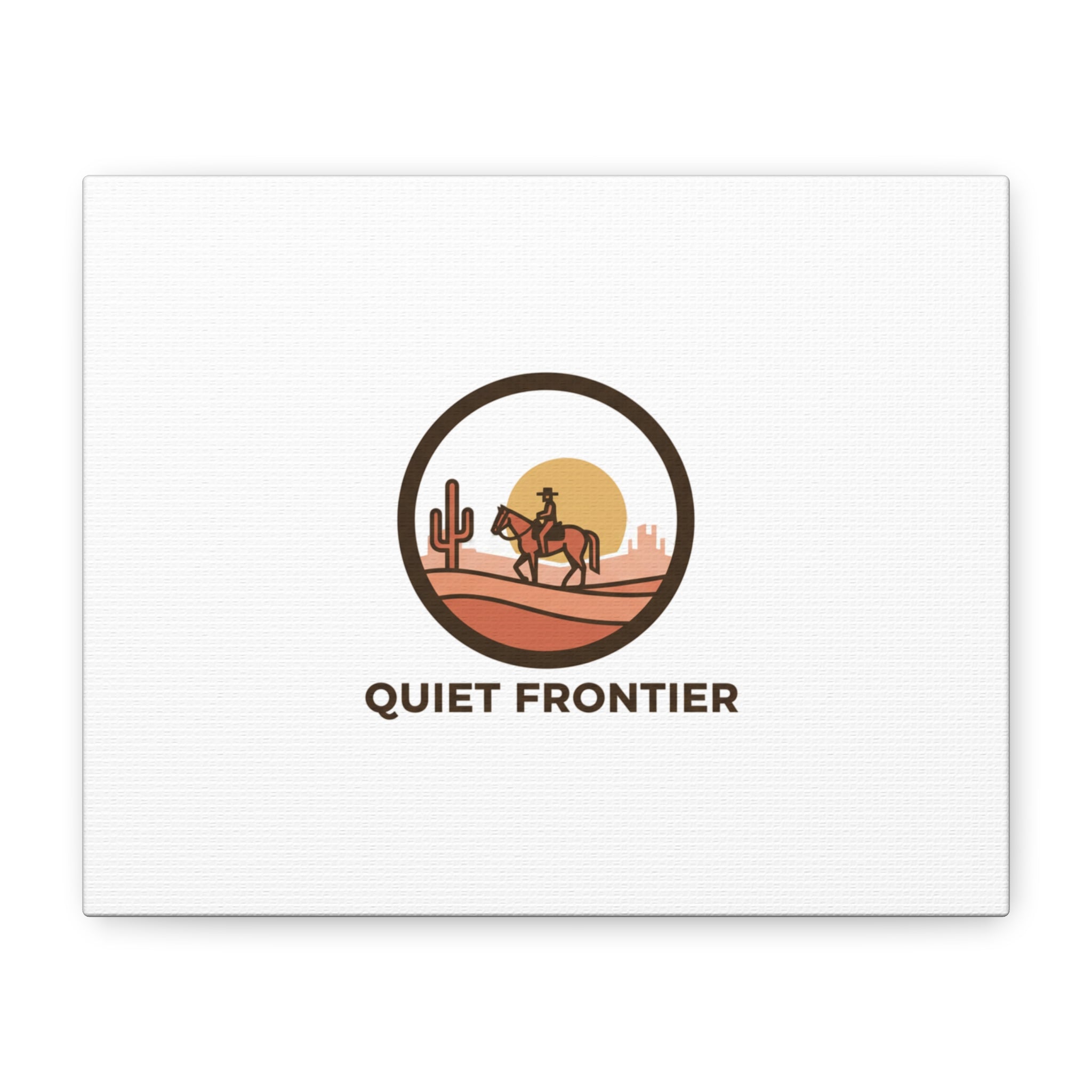 Quiet Frontier Canvas, western décor minimalist mesa, desert sunset print