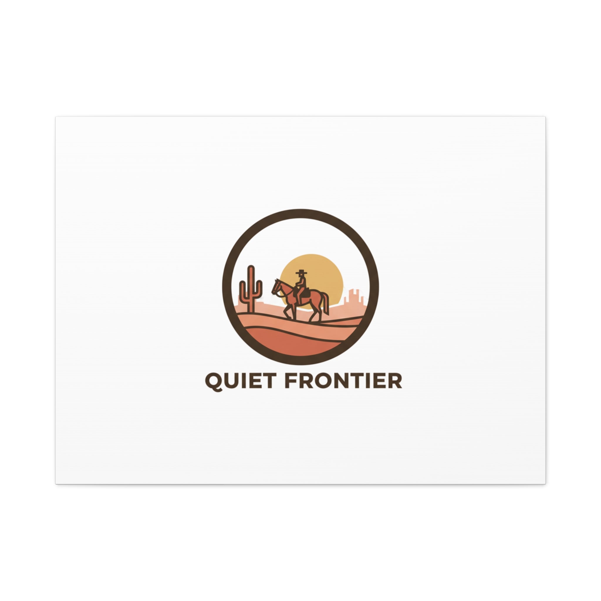 Quiet Frontier Canvas, western décor minimalist mesa, desert sunset print