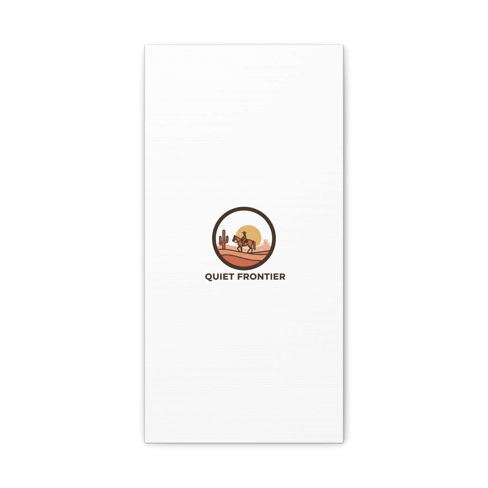 Quiet Frontier Canvas, western décor minimalist mesa, desert sunset print