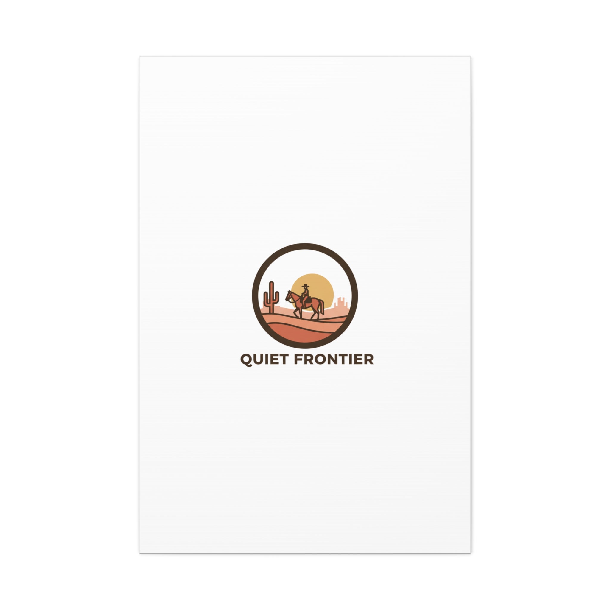 Quiet Frontier Canvas, western décor minimalist mesa, desert sunset print