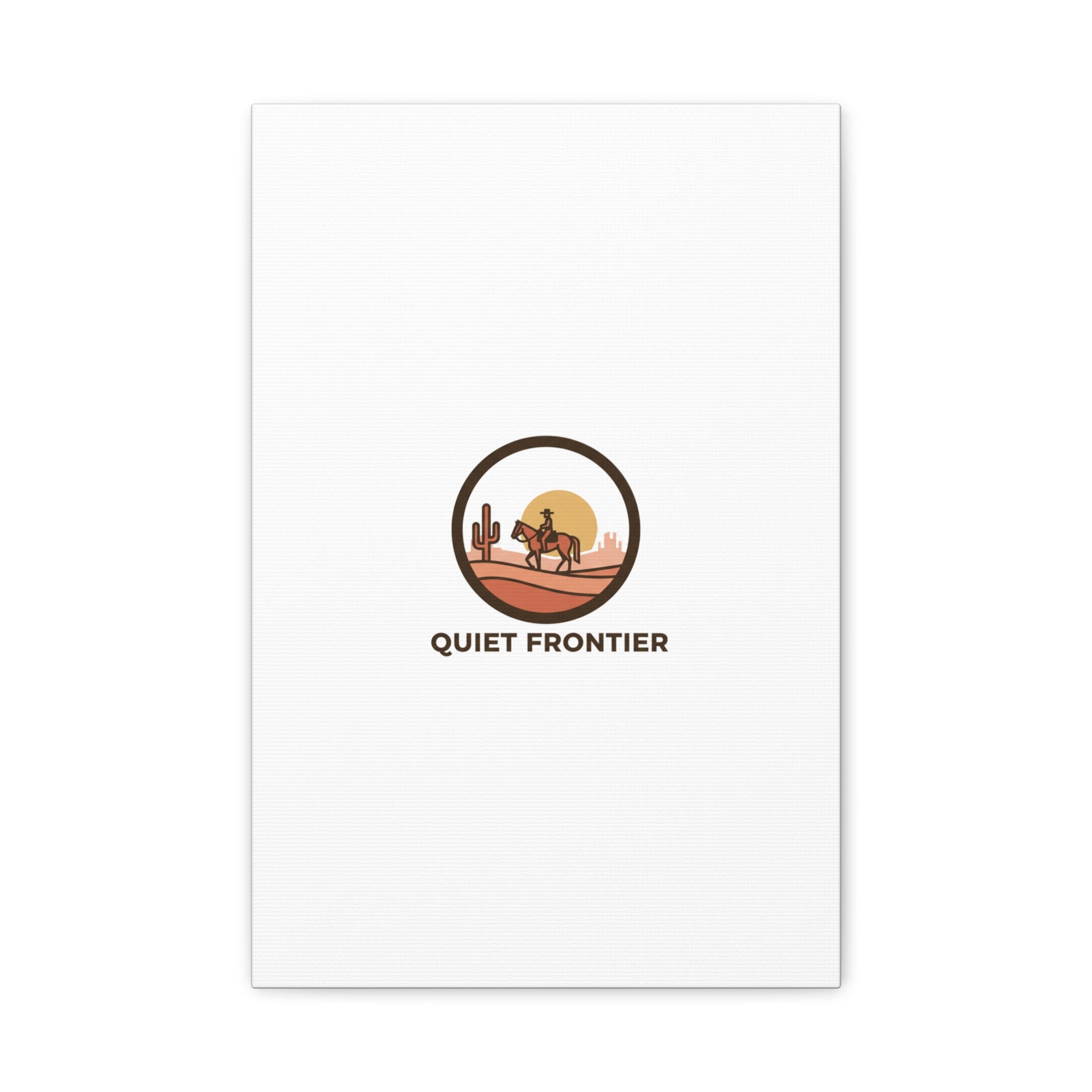 Quiet Frontier Canvas, western décor minimalist mesa, desert sunset print