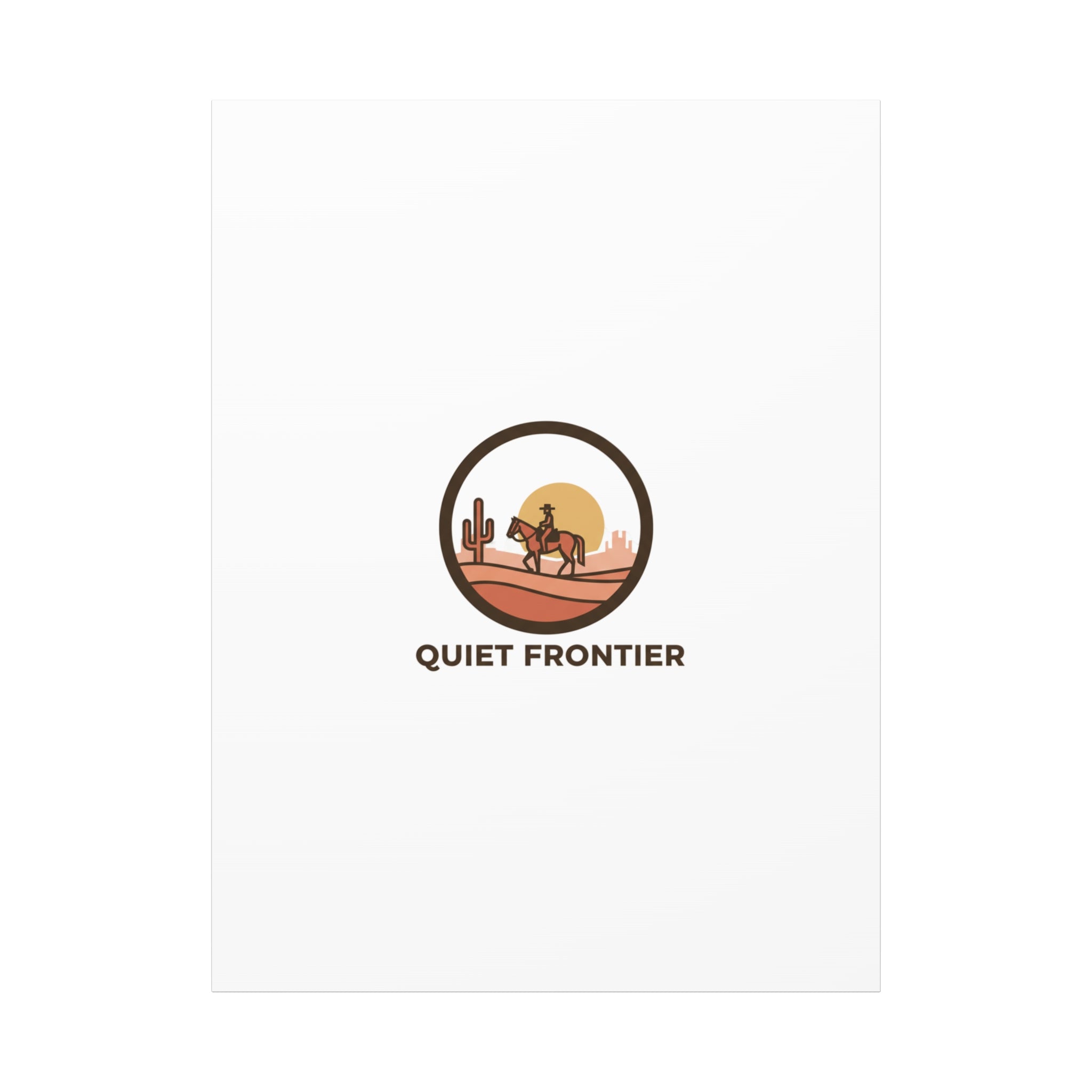 Quiet Frontier Canvas, western décor minimalist mesa, desert sunset print