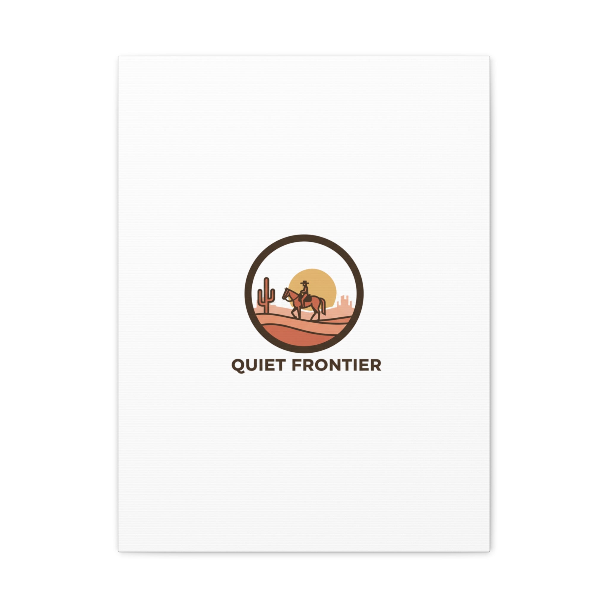 Quiet Frontier Canvas, western décor minimalist mesa, desert sunset print