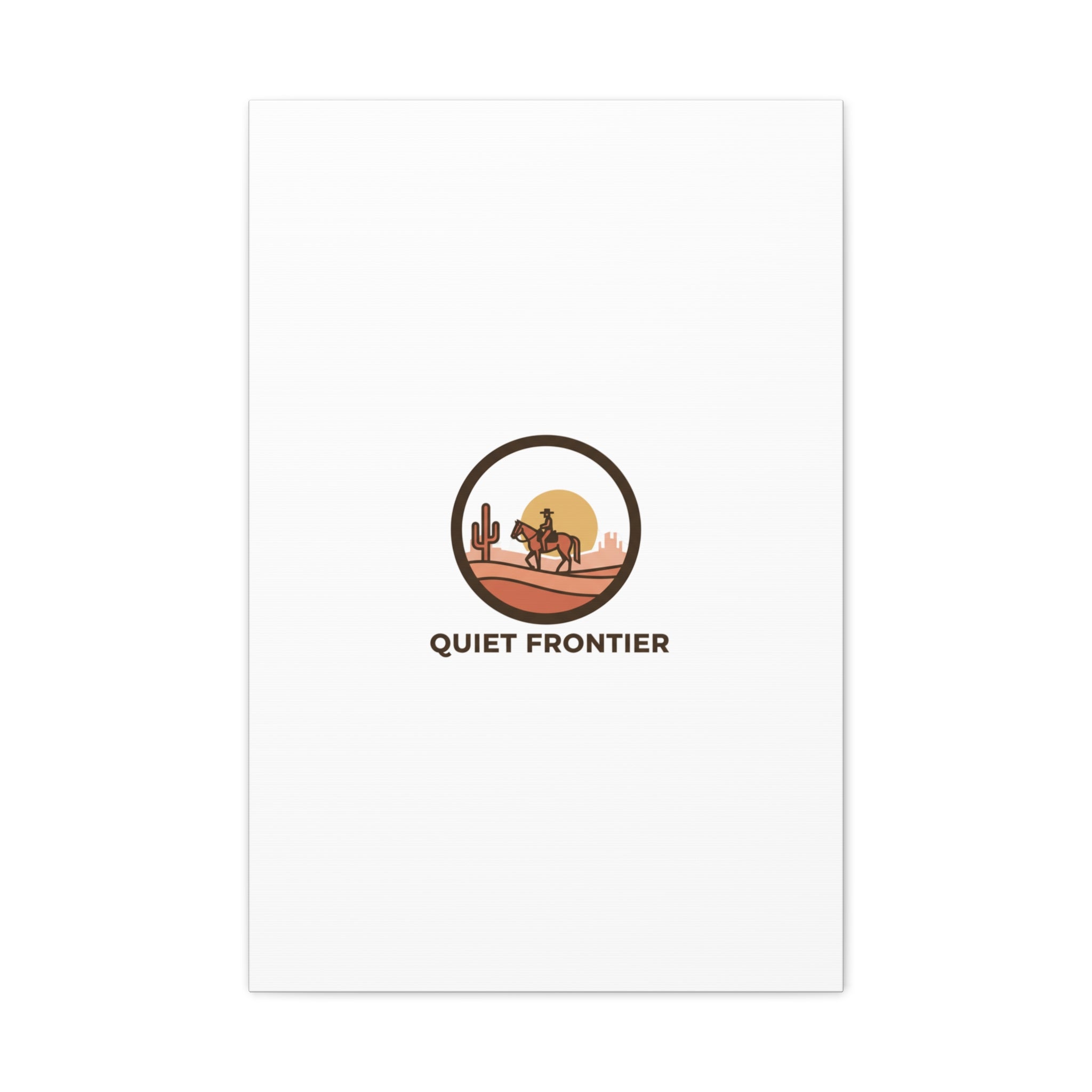 Quiet Frontier Canvas, western décor minimalist mesa, desert sunset print